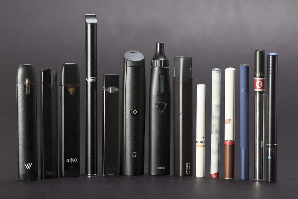 Line of various vaping devices