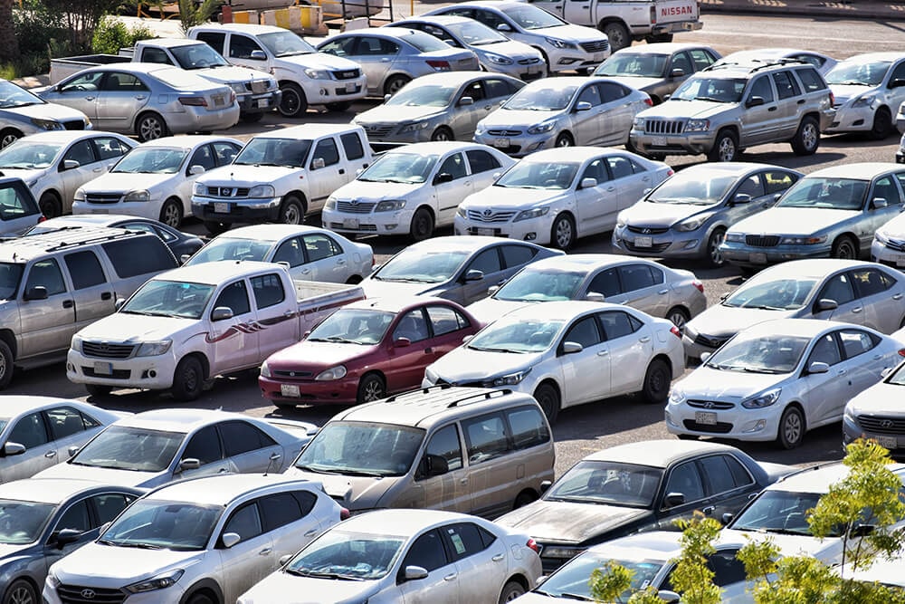 Full parking lot 